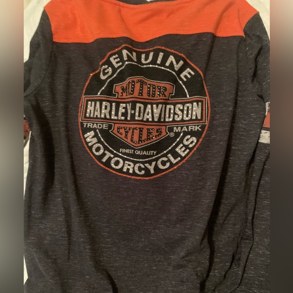 Ladies M long sleeve Harley Davison top - Picture 4 of 4